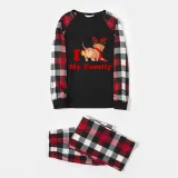 Christmas Matching Family Pajamas I Love My Family Dachshund Red Pajamas Set