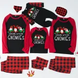 Christmas Matching Family Pajamas Sitting Gnimoes Black Red Pajamas Set