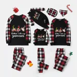Christmas Matching Family Pajamas Rollin' with My Three Gnomies Black Red Pajamas Set