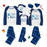 Christmas Matching Family Pajamas Snowflake Gnome Let It Snow Blue Pajamas Set