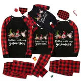 Christmas Matching Family Pajamas Rollin' with My Three Gnomies Black Pajamas Set