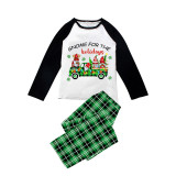 Christmas Matching Family Pajamas Holiday Car with Gnome Green Pajamas Set
