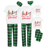 Christmas Matching Family Pajamas Rollin' with My Three Gnomies Green Pajamas Set