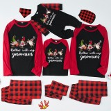 Christmas Matching Family Pajamas Rollin' with My Three Gnomies Black Red Pajamas Set