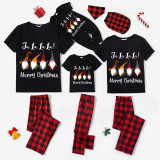 Christmas Matching Family Pajamas LA LA LA LA Gnomies Merry Christmas Black Pajamas Set