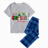 Christmas Matching Family Pajamas I'll Be with Gnome For Christmas Blue Pajamas Set