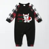 Christmas Matching Family Pajamas Here Comes Santa Paws Red Pajamas Set