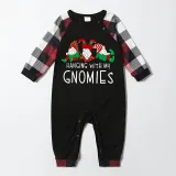 Christmas Matching Family Pajamas Sitting Gnimoes Black Red Pajamas Set
