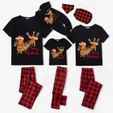 Christmas Matching Family Pajamas Merry Christmas Dachshund Black Pajamas Set