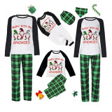 Christmas Matching Family Pajamas Rollin' with My Gnomies Green Pajamas Set