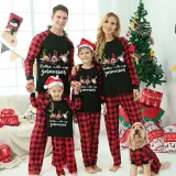 Christmas Matching Family Pajamas Rollin' with My Three Gnomies Black Pajamas Set