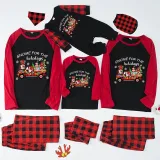 Christmas Matching Family Pajamas Rollin' with My Gnomies Black Red Pajamas Set