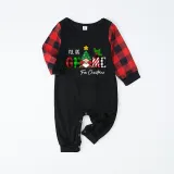 Christmas Matching Family Pajamas I'll Be with Gnome For Christmas Black Red Pajamas Set