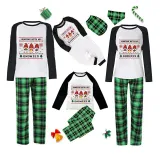 Christmas Matching Family Pajamas Seamless Hanging Gnomies Green Pajamas Set