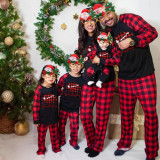 Christmas Matching Family Pajamas Dinosaur Merry Christmas Black Pajamas Set