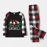Christmas Matching Family Pajamas Sitting Gnimoes Black Red Pajamas Set