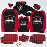Christmas Matching Family Pajamas Hanging with My Friends Gnomies Black Red Pajamas Set