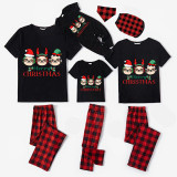 Christmas Matching Family Pajamas Merry Christmas Sloth Black Pajamas Set