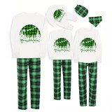 Christmas Matching Family Pajamas Dinosaur Merry Christmas Green Pajamas Set