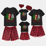 Christmas Matching Family Pajamas Merry Christmas Dachshund Tree Black Pajamas Set