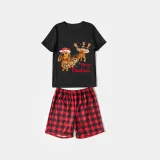 Christmas Matching Family Pajamas Merry Christmas Dachshund Black Pajamas Set