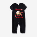 Christmas Matching Family Pajamas Have A Lazy Christmas Black Pajamas Set