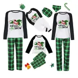 Christmas Matching Family Pajamas Dachshund Through the Snow Plaids Green Pajamas Set