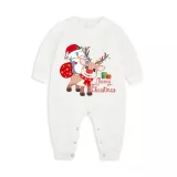 Christmas Matching Family Pajamas Merry Christmas Penguin Deer Green Pajamas Set