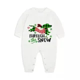 Christmas Matching Family Pajamas Dachshund Through the Snow Plaids Green Pajamas Set