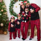 Christmas Matching Family Pajamas Merry Christmas Penguin Deer Black Pajamas Set