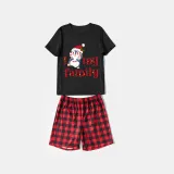 Christmas Matching Family Pajamas I Love My Family Penguin Black Pajamas Set