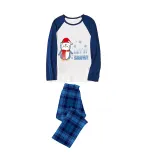 Christmas Matching Family Pajamas Let It Snow Penguin Blue Pajamas Set