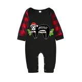 Christmas Matching Family Pajamas Sloth Family Black Pajamas Set
