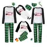 Christmas Matching Family Pajamas Papa Mama and Baby Bear Family Green Pajamas Set