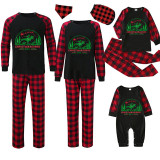 Christmas Matching Family Pajamas Merry Christmas Christmasaurus Rex Black Pajamas Set