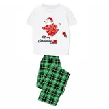 Christmas Matching Family Pajamas Skating Bear Merry Christmas Green Pajamas Set