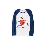 Christmas Matching Family Pajamas Skating Bear Merry Christmas Blue Pajamas Set
