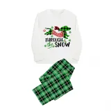 Christmas Matching Family Pajamas Dachshund Through the Snow Plaids Green Pajamas Set