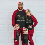 Christmas Matching Family Pajamas Dachshund Through the Snow Points Black Pajamas Set