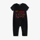 Christmas Matching Family Pajamas Dachshund Through the Snow Light Black Pajamas Set