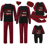 Christmas Matching Family Pajamas Dachshund Through the Snow Plaids Black Pajamas Set