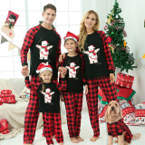 Christmas Matching Family Pajamas Christmas String Light Bear Black Pajamas Set