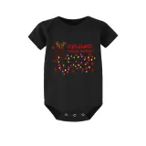 Christmas Matching Family Pajamas Dachshund Through the Snow Light Black Pajamas Set