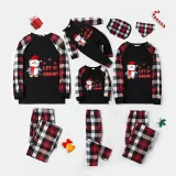 Christmas Matching Family Pajamas Let It Snow Penguin Red Pajamas Set