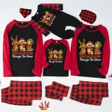 Christmas Matching Family Pajamas Dachshund Through the Snow Three Pets Red Pajamas Set