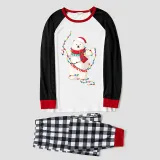 Christmas Matching Family Pajamas Christmas String Light Bear Red Pajamas Set