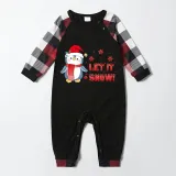 Christmas Matching Family Pajamas Let It Snow Penguin Red Pajamas Set
