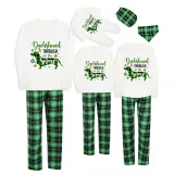 Christmas Matching Family Pajamas Dachshund Through the Snow Plaids Green Pajamas Set