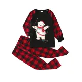 Christmas Matching Family Pajamas Christmas String Light Bear Black Pajamas Set