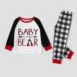 Christmas Matching Family Pajamas Papa Mama and Baby Bear Red Pajamas Set